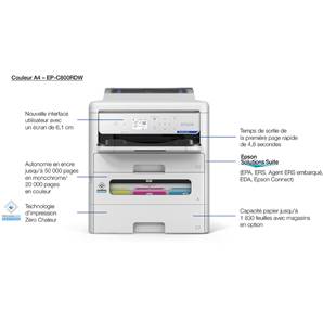 Imprimante Couleur Epson workforce Pro EP-C800RDW (C11CK21401)